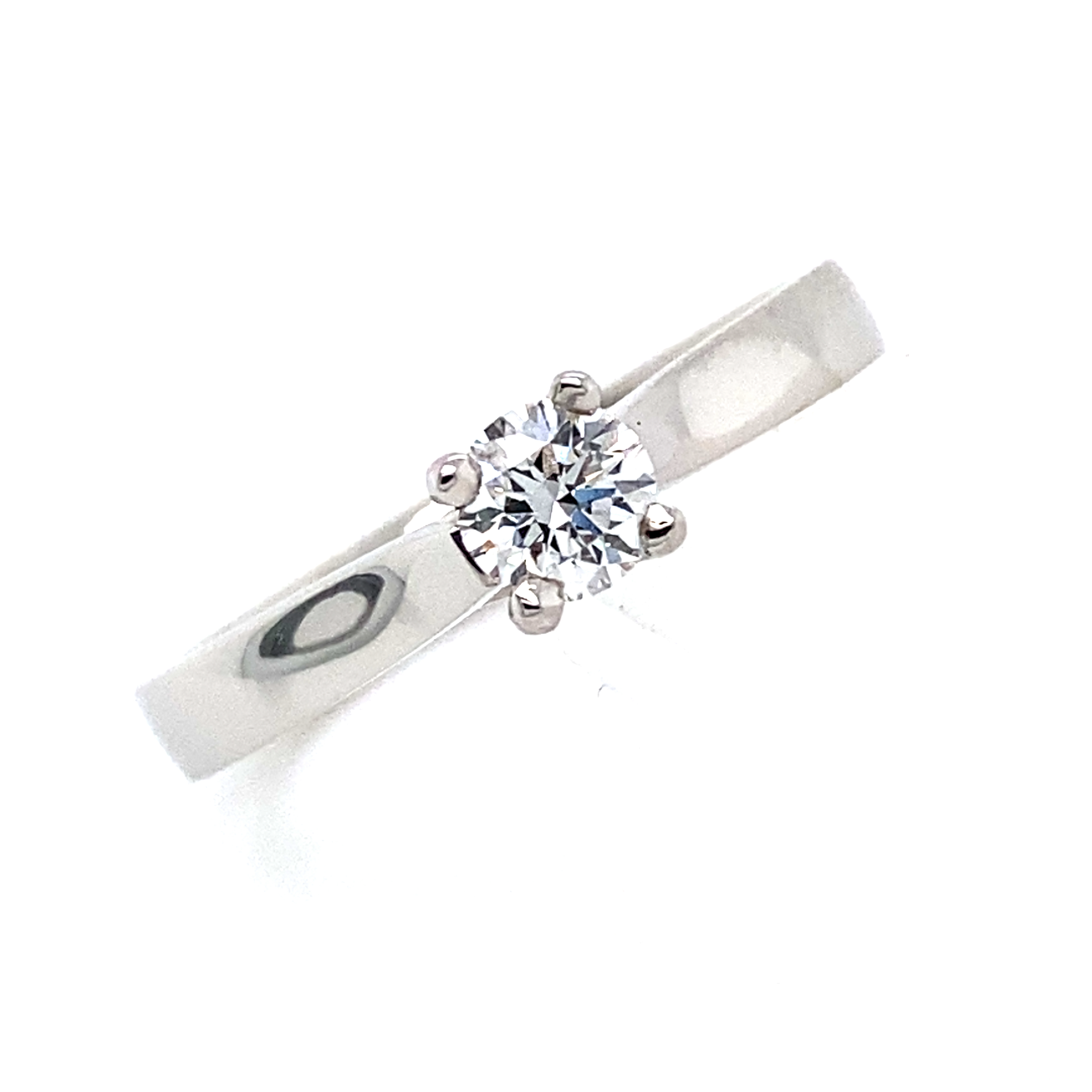 Platinum and Diamond 4 Claw Engagement Ring - Lillian Design