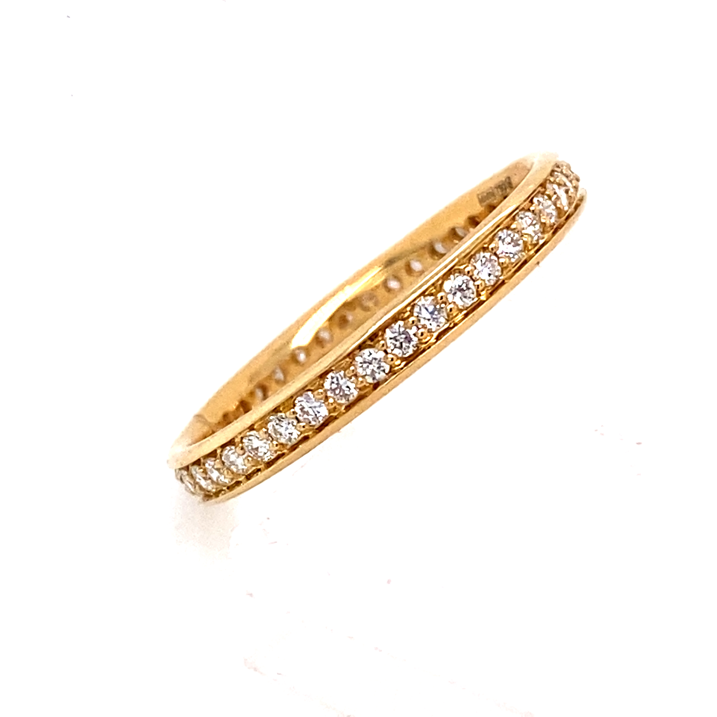Grain Set Full Eternity Style Ring 18 Carat Yellow Gold 0.34cts