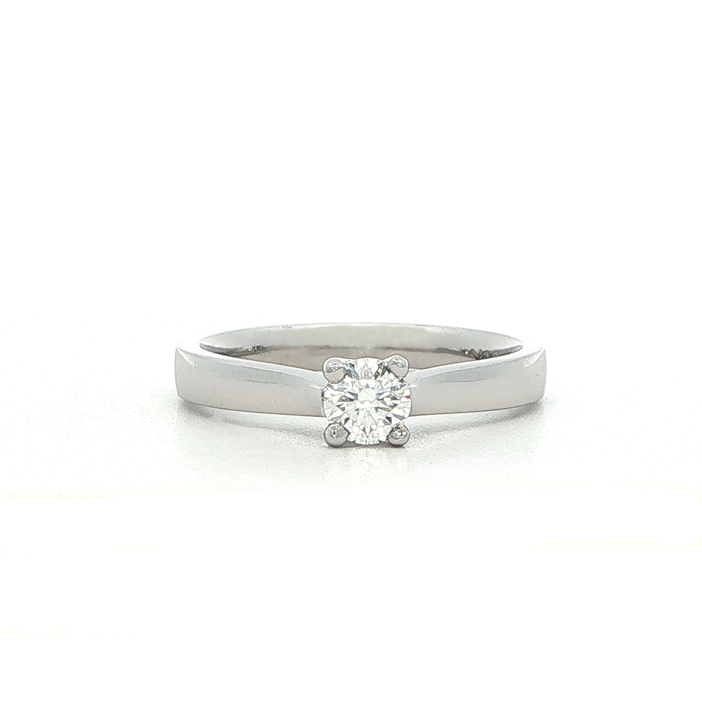 Platinum and Diamond 4 Claw Engagement Ring - Lillian Design